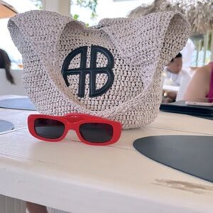 Anine Bing Leah Logo Patch tote bag